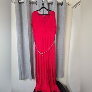 Elegant Red Maxi Dress
